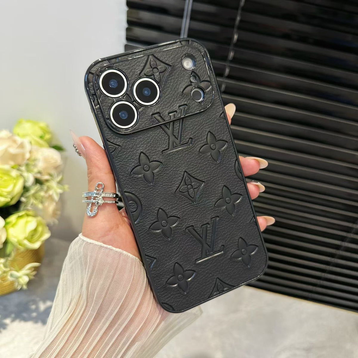 Louis Vuitton Embossed Monogram iPhone Case for iPhone 13 to 17 Pro Max