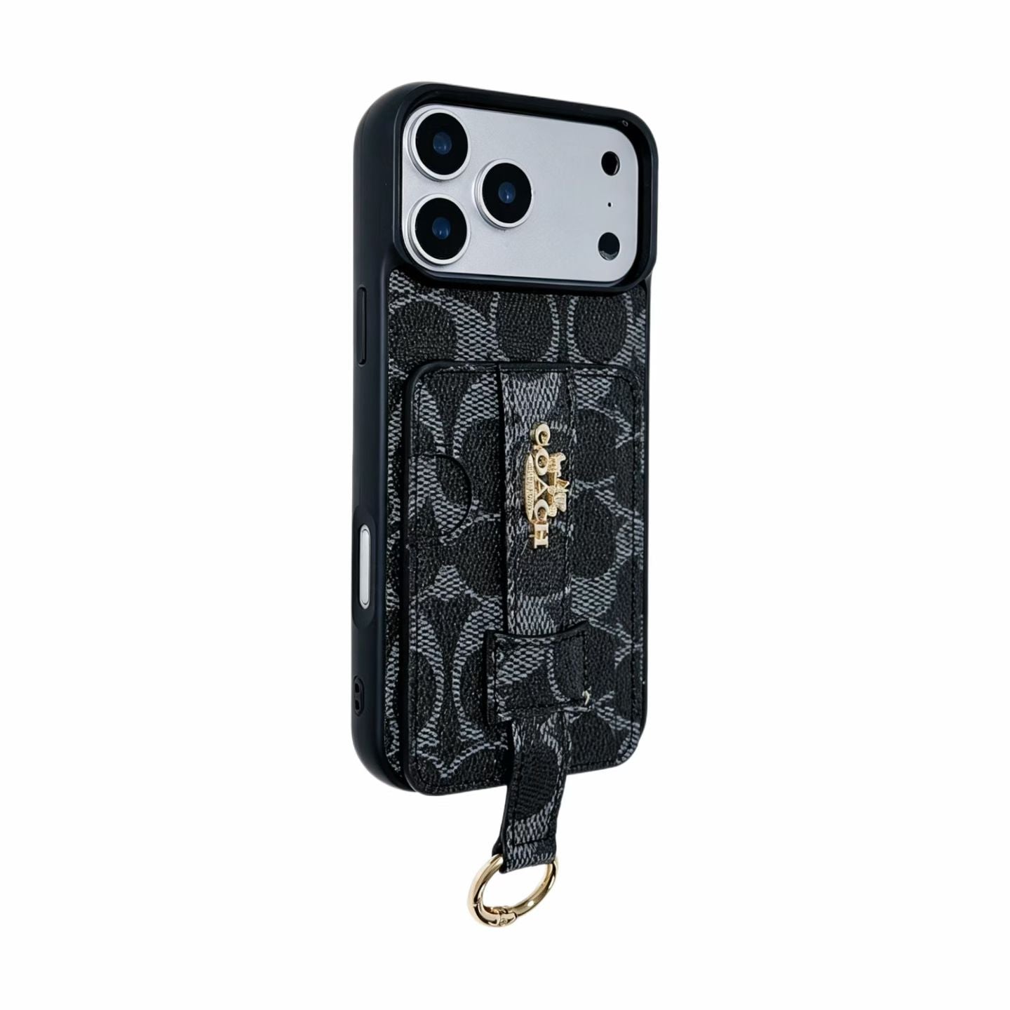 Coach Signature Wallet iPhone Case with Card Holder & Ring Grip – iPhone 13 to 17 Pro Max