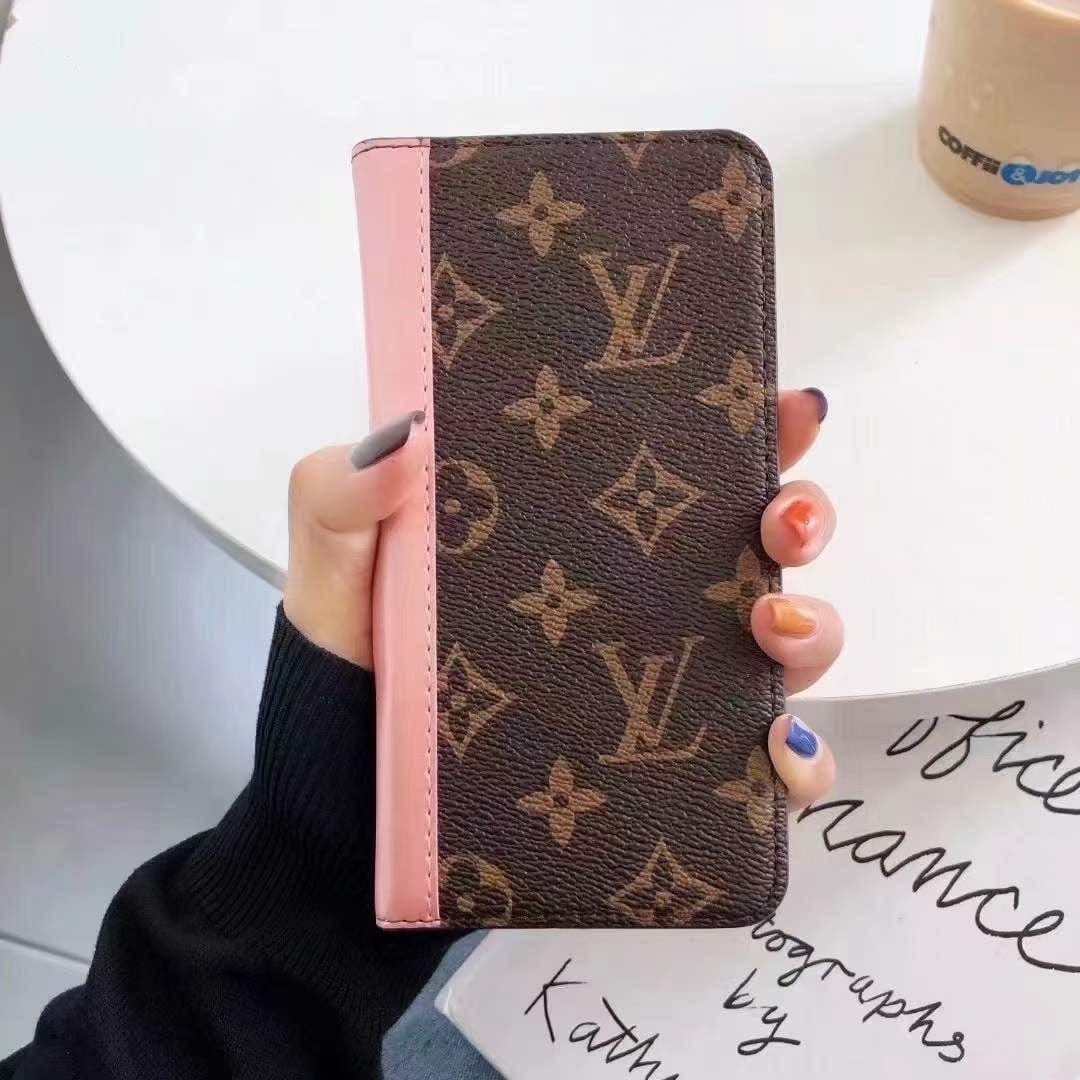 HypedEffects New Leather louis vuitton and gucci Folio Cases for iPhone 15