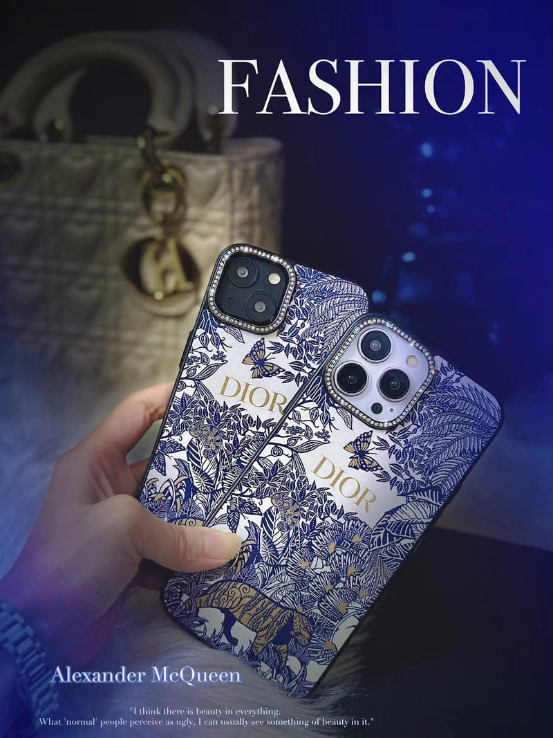 Dior Floral Blue iPhone 15 Pro Max Case Cover: A Blossom of Sophistication