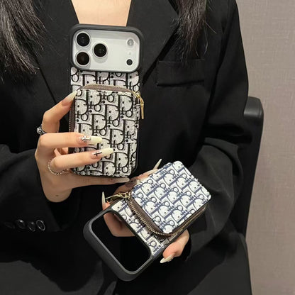Dior Oblique Zip Wallet iPhone Case with Card Holder – iPhone 12 to 18 Pro Max