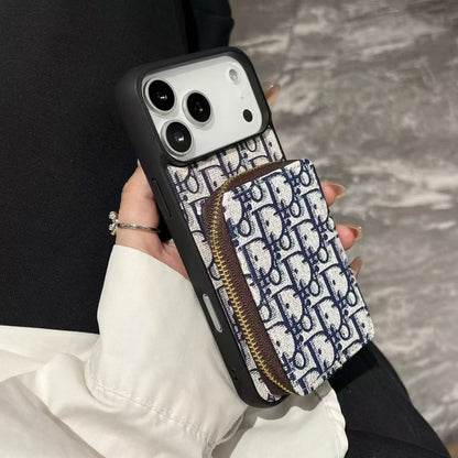 Dior Oblique Zip Wallet iPhone Case with Card Holder – iPhone 12 to 18 Pro Max