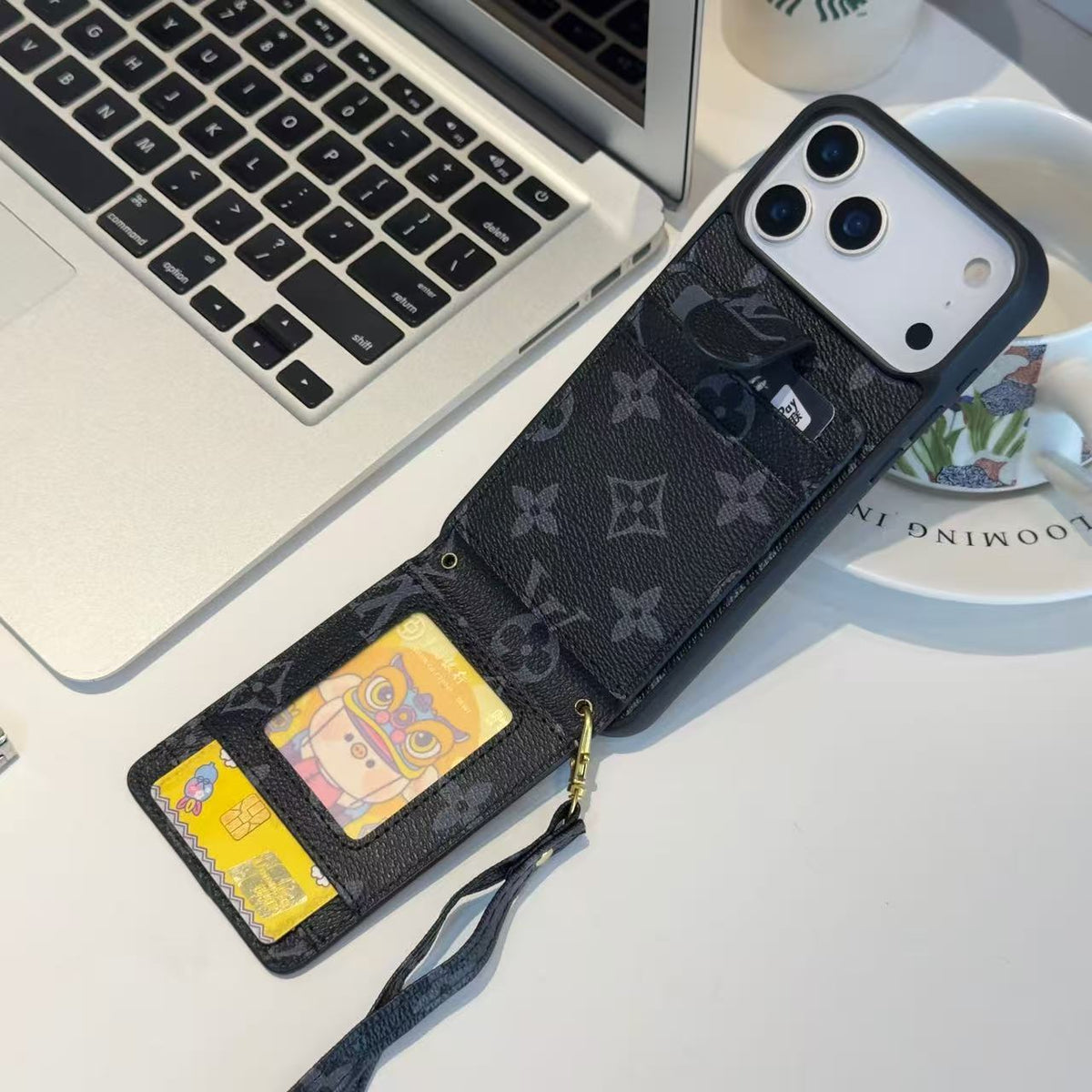 Louis Vuitton & Coach Flip Wallet iPhone Case with Wrist Strap – iPhone 14 to 18 Pro Max