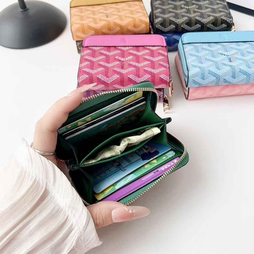 Goyard Compact Zip-Around Wallet – Card, Cash & Coin Holder