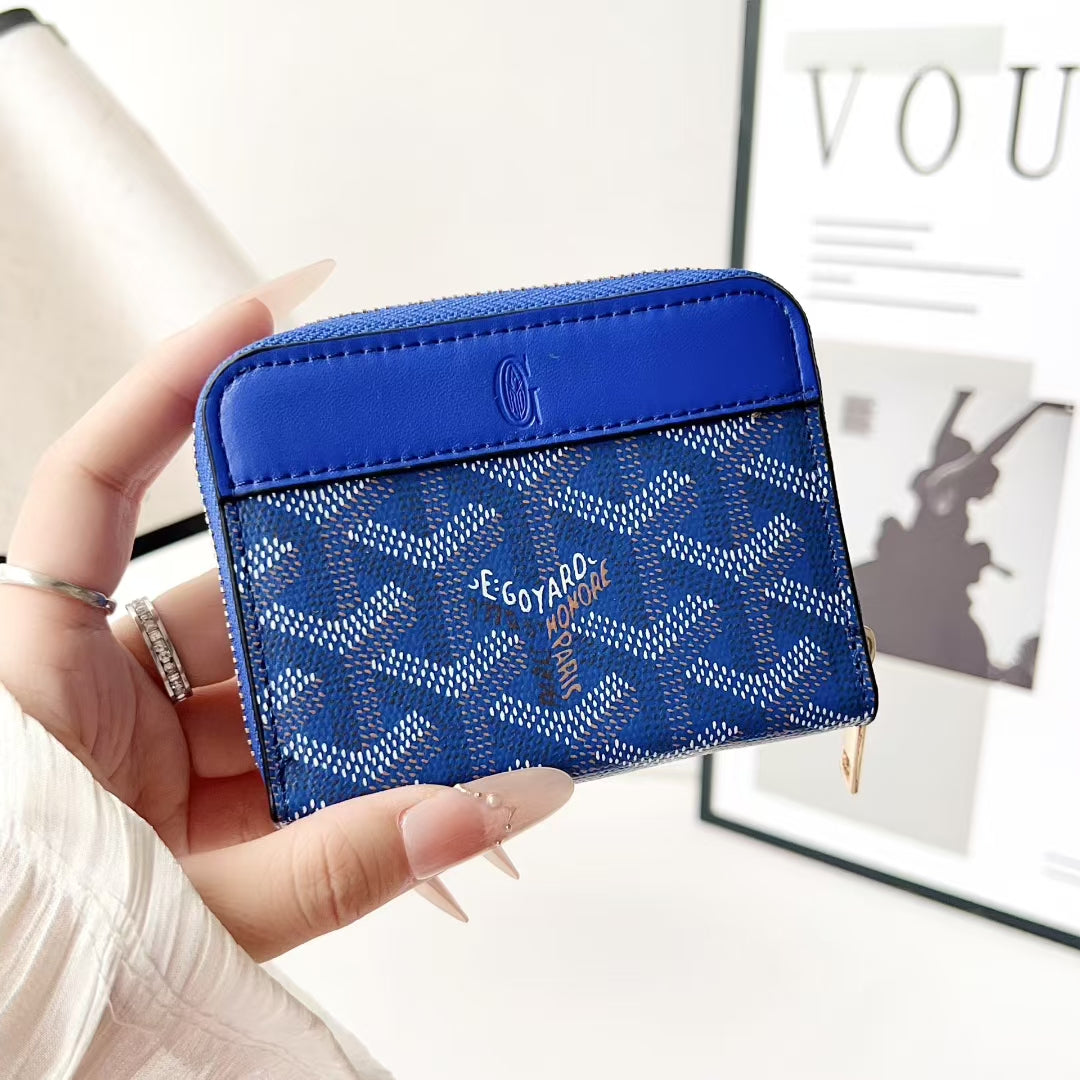 Goyard Compact Zip-Around Wallet – Card, Cash & Coin Holder
