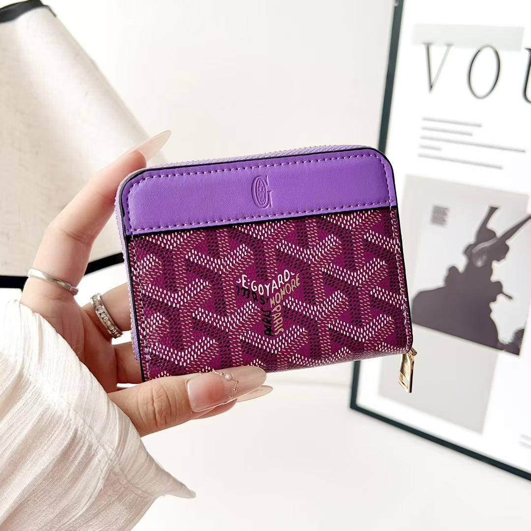 Goyard Compact Zip-Around Wallet – Card, Cash & Coin Holder