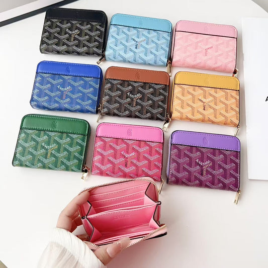 Goyard Compact Zip-Around Wallet – Card, Cash & Coin Holder