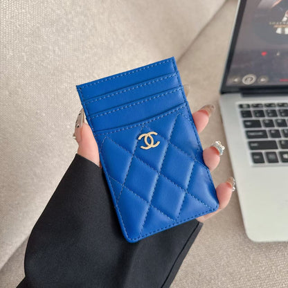 Chanel Quilted Slim Card Holder with Gold CC Logo – Multi-Slot Card Case