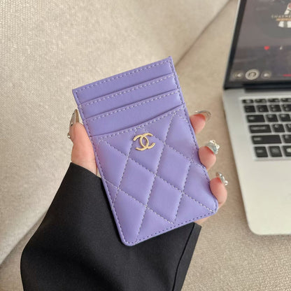 Chanel Quilted Slim Card Holder with Gold CC Logo – Multi-Slot Card Case