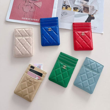 Chanel Quilted Slim Card Holder with Gold CC Logo – Multi-Slot Card Case