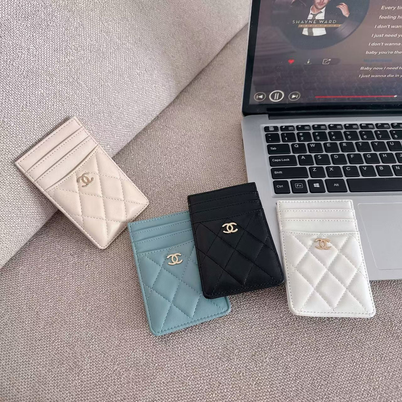 Chanel Quilted Slim Card Holder with Gold CC Logo – Multi-Slot Card Case