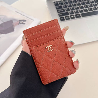 Chanel Quilted Slim Card Holder with Gold CC Logo – Luxury Multi-Slot Card Case