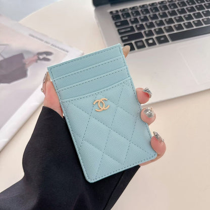 Chanel Quilted Slim Card Holder with Gold CC Logo – Luxury Multi-Slot Card Case