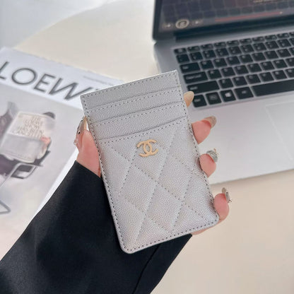 Chanel Quilted Slim Card Holder with Gold CC Logo – Luxury Multi-Slot Card Case