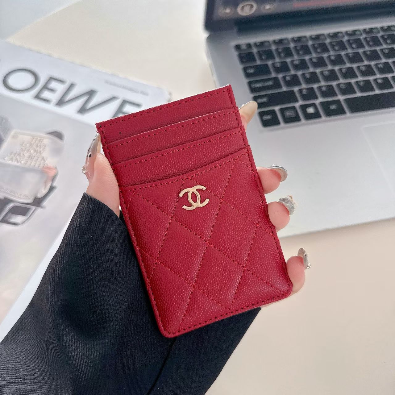 Chanel Quilted Slim Card Holder with Gold CC Logo – Luxury Multi-Slot Card Case