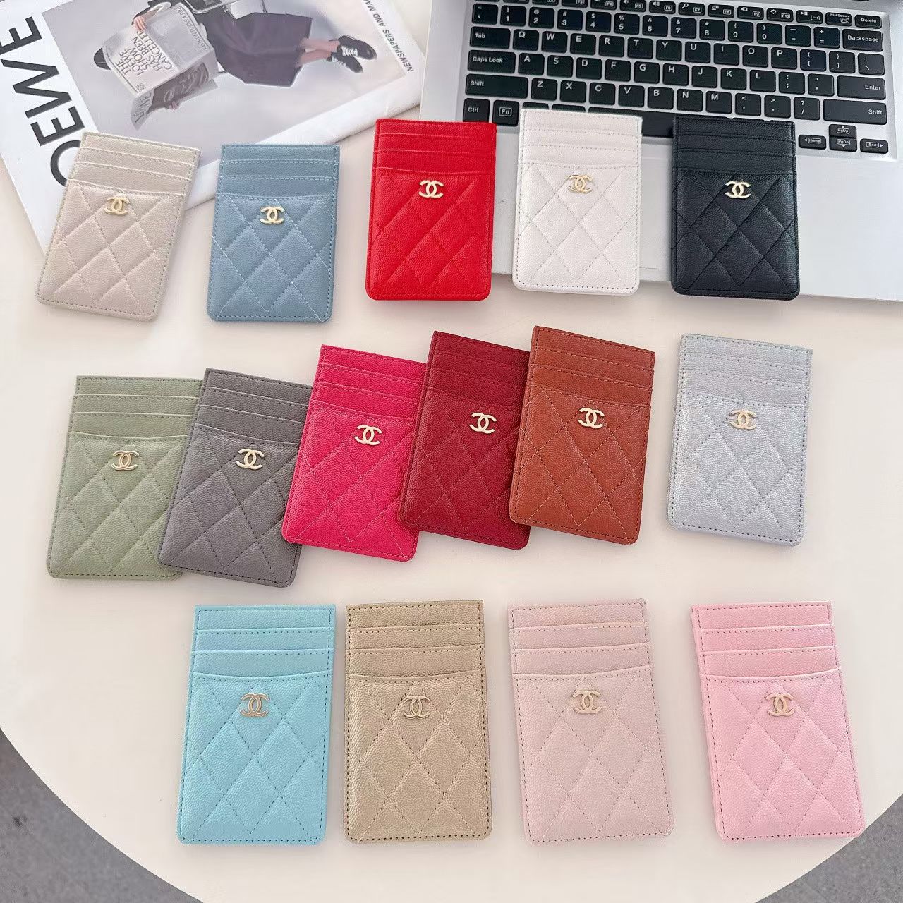 Chanel Quilted Slim Card Holder with Gold CC Logo – Luxury Multi-Slot Card Case