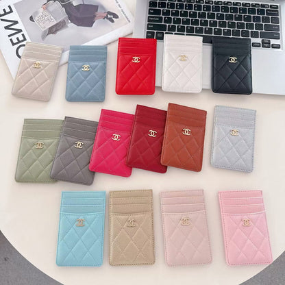 Chanel Quilted Slim Card Holder with Gold CC Logo – Luxury Multi-Slot Card Case
