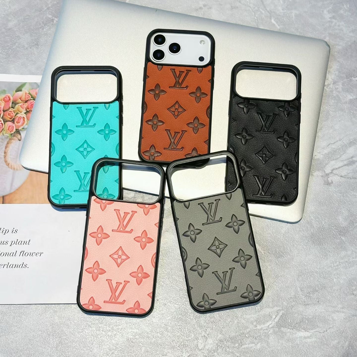 Louis Vuitton Embossed Monogram iPhone Case for iPhone 13 to 17 Pro Max