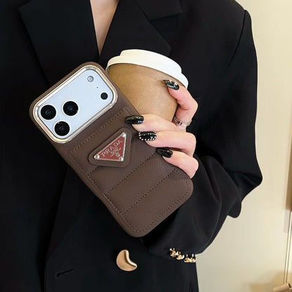 Prada Quilted Padded iPhone Case – Luxury Cover for iPhone 13 to 17 Pro Max