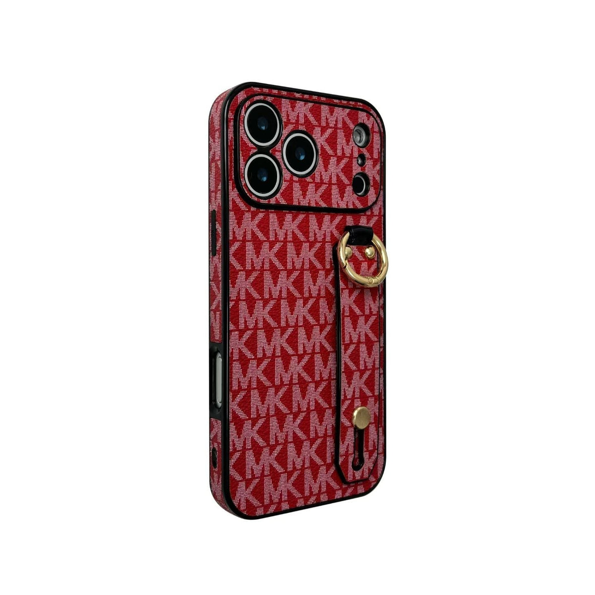 Michael Kors Monogram iPhone Case with Grip Strap & Ring Stand – iPhone 13 to 18 Pro Max