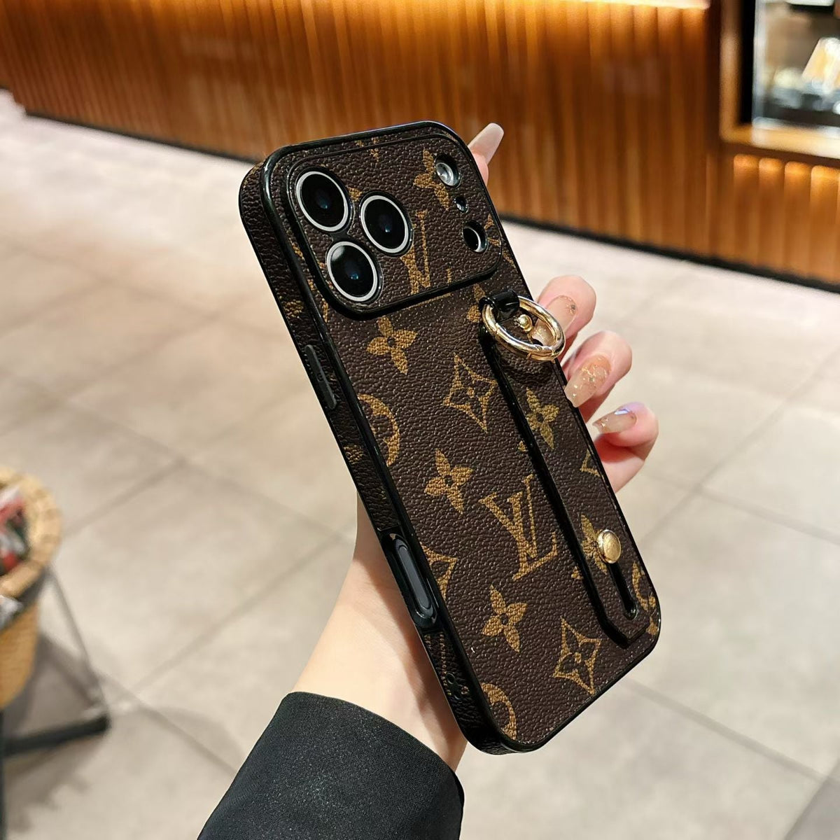 Louis Vuitton Monogram Ring Grip iPhone Case for iPhone 13 to 17 Pro Max