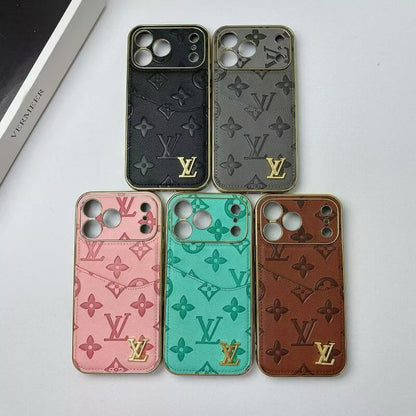 Louis Vuitton Monogram Card Holder iPhone Case with Gold Trim – iPhone 11 to 17 Pro Max
