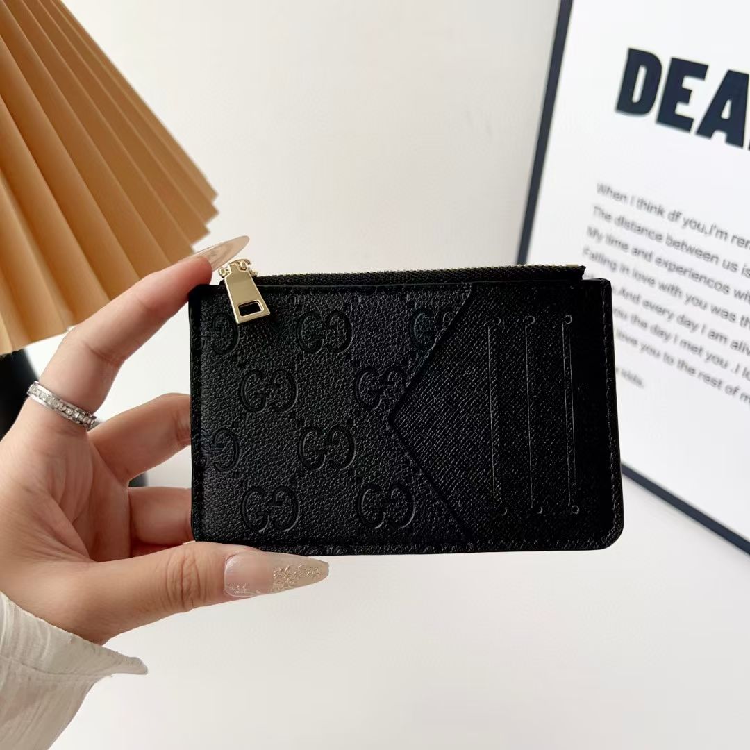 Louis Vuitton, Gucci & Burberry Zip Card Holder with Keyring – Slim Coin Purse Wallet