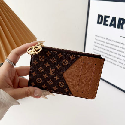 Louis Vuitton, Gucci & Burberry Zip Card Holder with Keyring – Slim Coin Purse Wallet