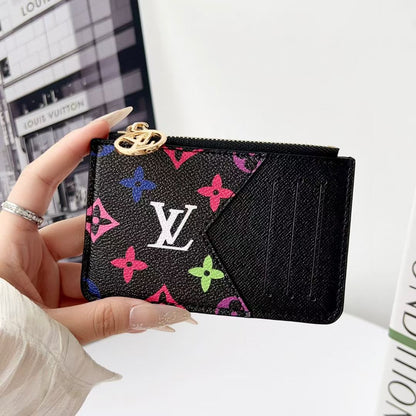 Louis Vuitton, Gucci & Burberry Zip Card Holder with Keyring – Slim Coin Purse Wallet