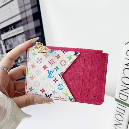 Louis Vuitton, Gucci & Burberry Zip Card Holder with Keyring – Slim Coin Purse Wallet