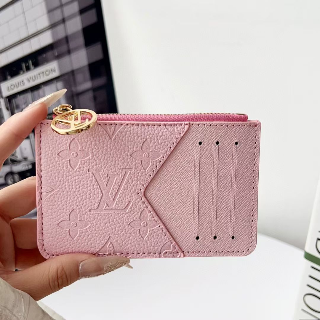 Louis Vuitton, Gucci & Burberry Zip Card Holder with Keyring – Slim Coin Purse Wallet