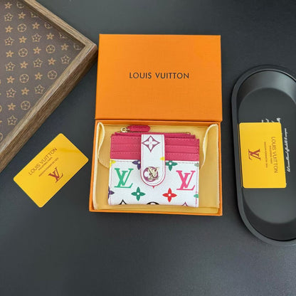 Louis Vuitton Monogram Compact Card Holder Wallet with Zip Coin Pocket