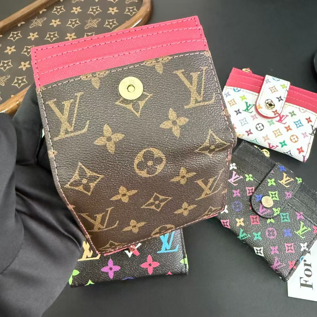 Louis Vuitton Monogram Compact Card Holder Wallet with Zip Coin Pocket
