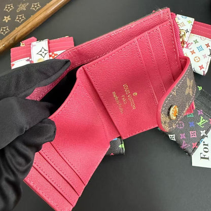 Louis Vuitton Monogram Compact Card Holder Wallet with Zip Coin Pocket