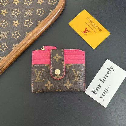 Louis Vuitton Monogram Compact Card Holder Wallet with Zip Coin Pocket