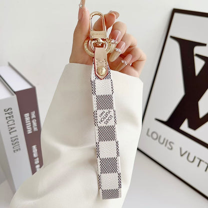 Louis Vuitton Monogram Wristlet Keychain with Gold-Tone Swivel Clip