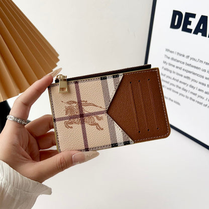 Louis Vuitton, Gucci & Burberry Zip Card Holder with Keyring – Slim Coin Purse Wallet
