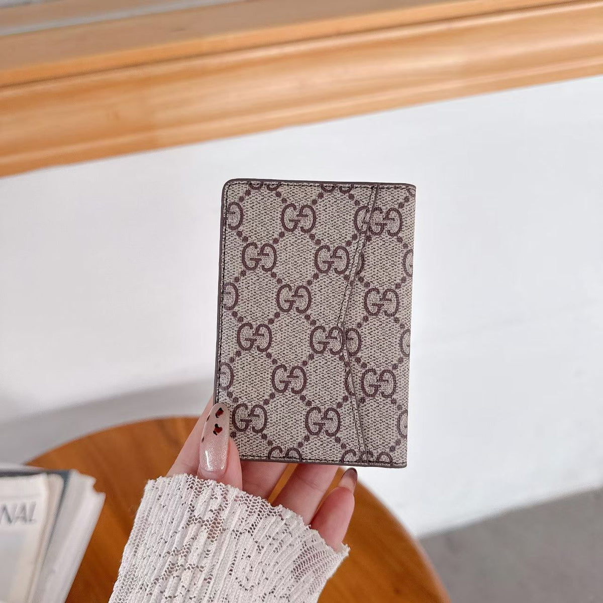 Louis Vuitton & Gucci Monogram Bifold Card Holder – Slim Designer Card Wallet