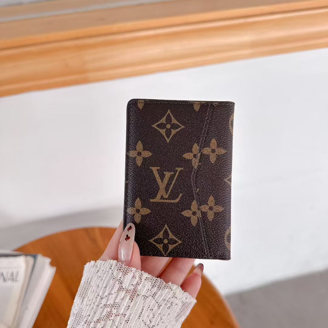 Louis Vuitton & Gucci Monogram Bifold Card Holder – Slim Designer Card Wallet
