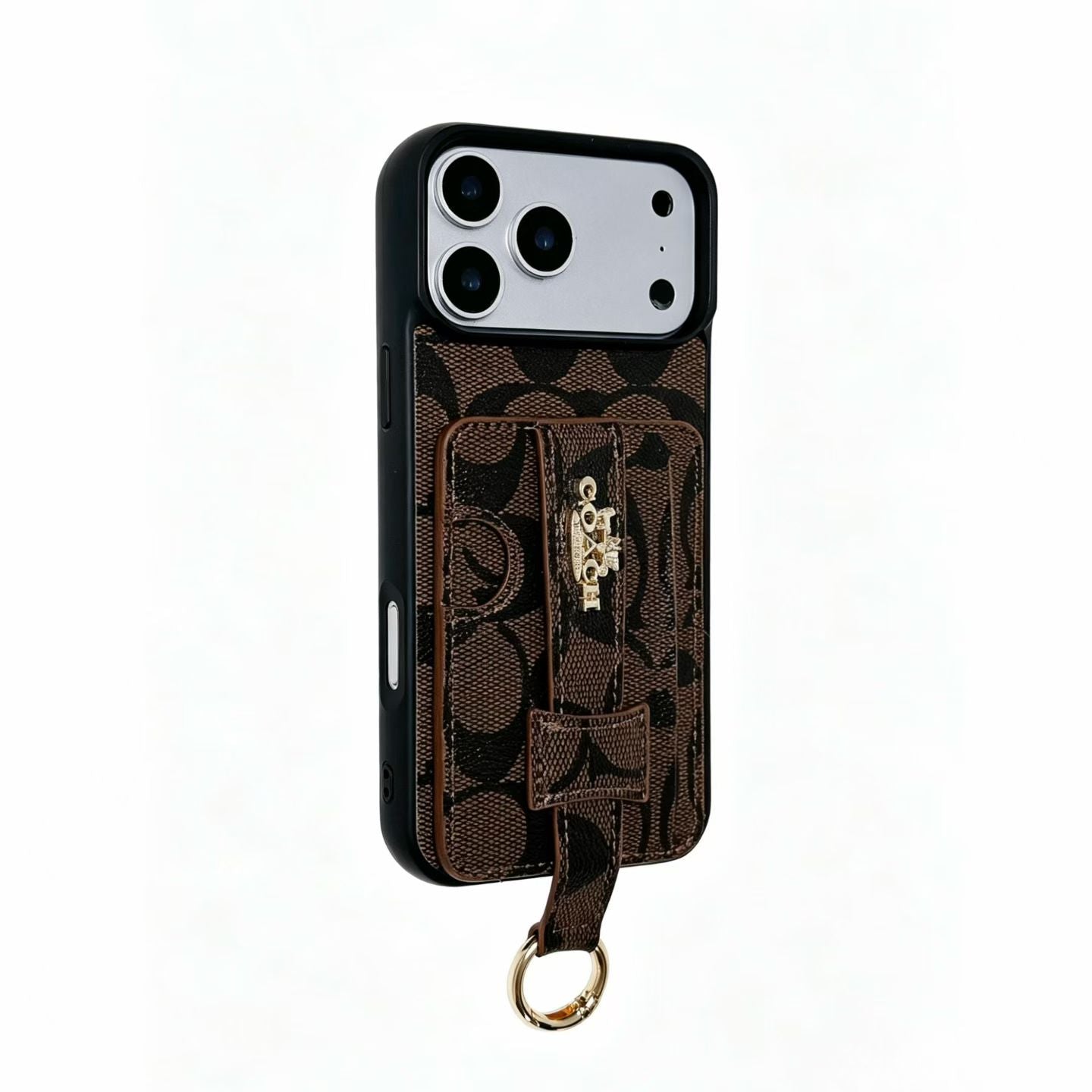 Coach Signature Wallet iPhone Case with Card Holder & Ring Grip – iPhone 13 to 17 Pro Max