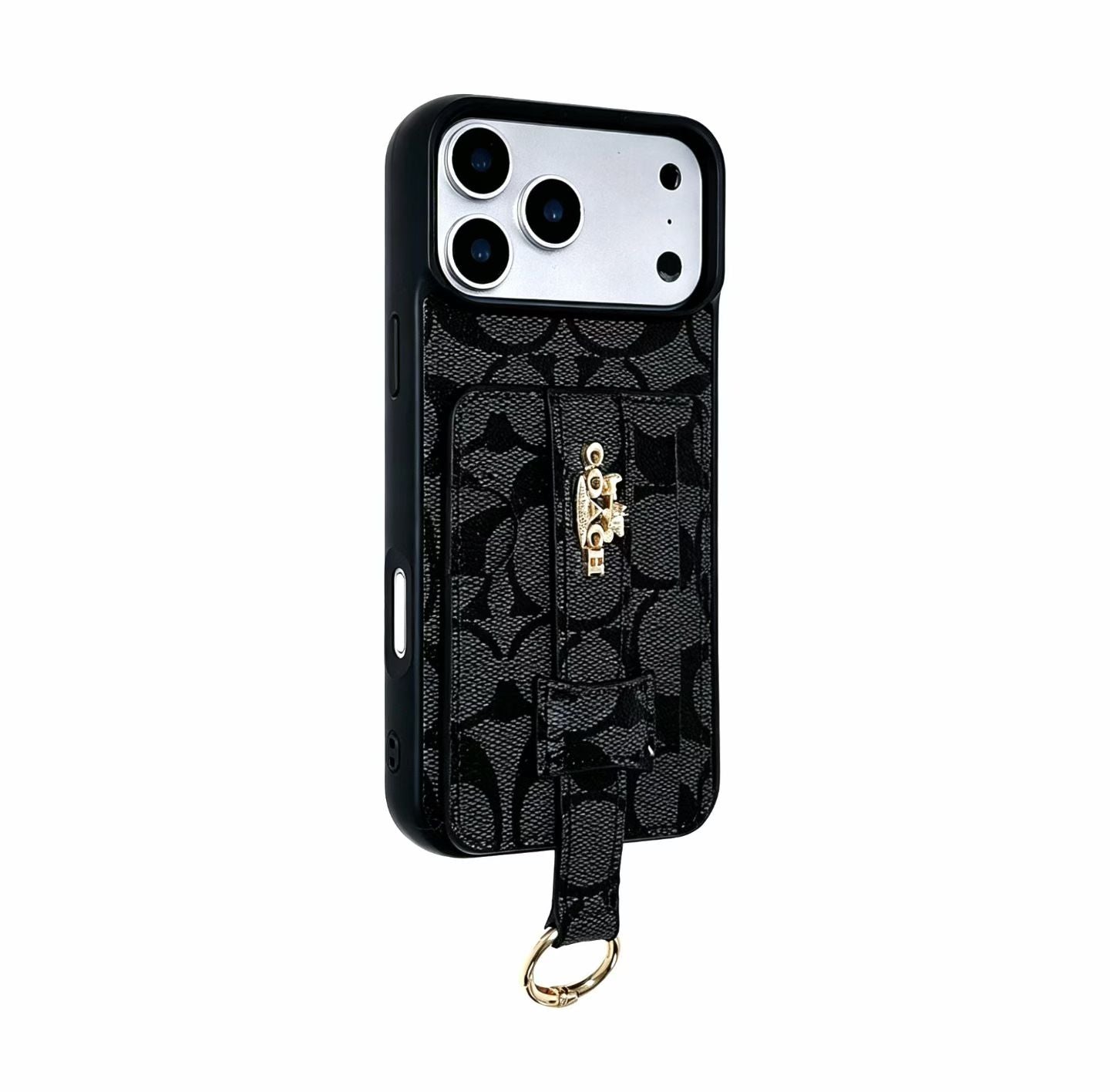 Coach Signature Wallet iPhone Case with Card Holder & Ring Grip – iPhone 13 to 17 Pro Max