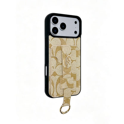 Coach Signature Wallet iPhone Case with Card Holder & Ring Grip – iPhone 13 to 17 Pro Max