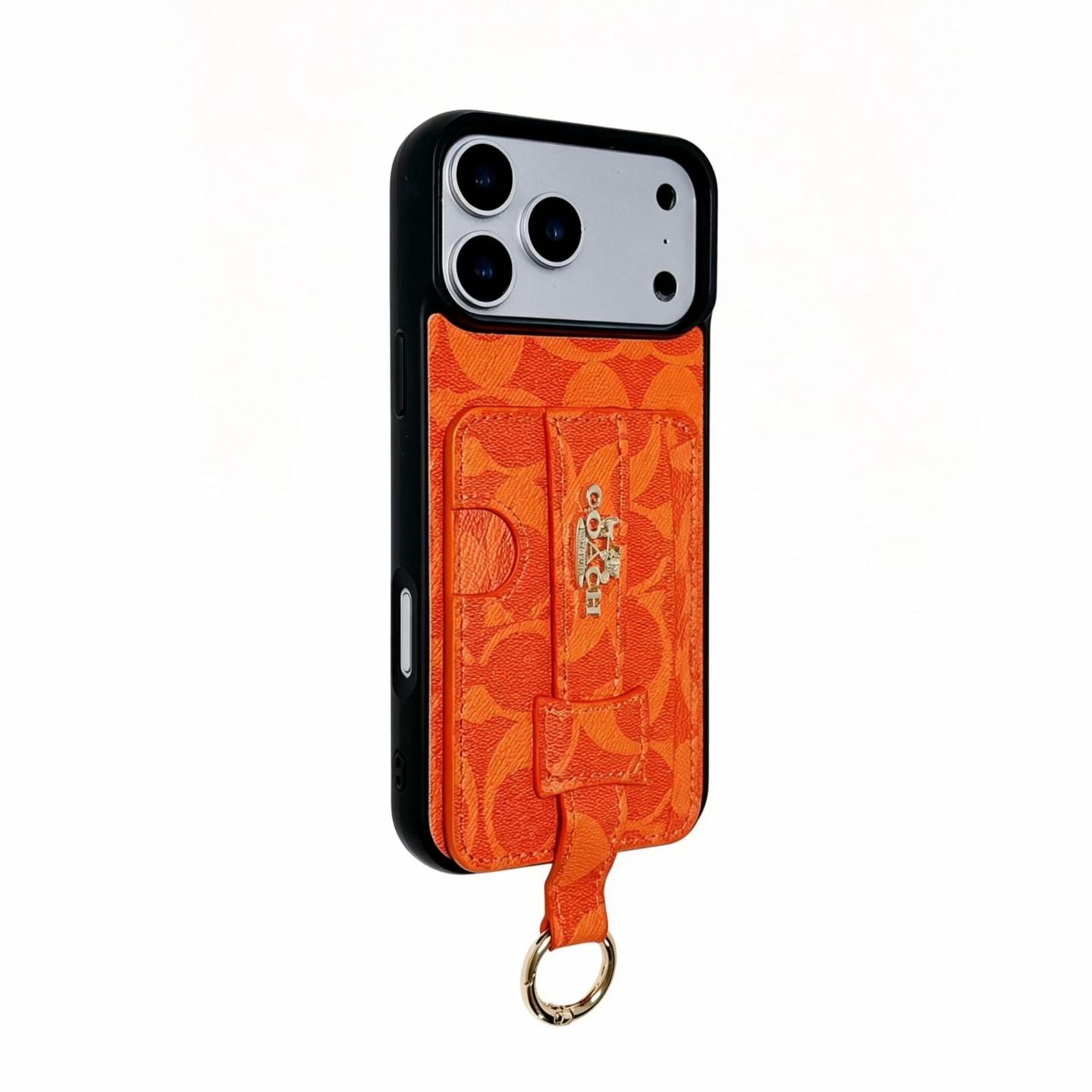 Coach Signature Wallet iPhone Case with Card Holder & Ring Grip – iPhone 13 to 17 Pro Max