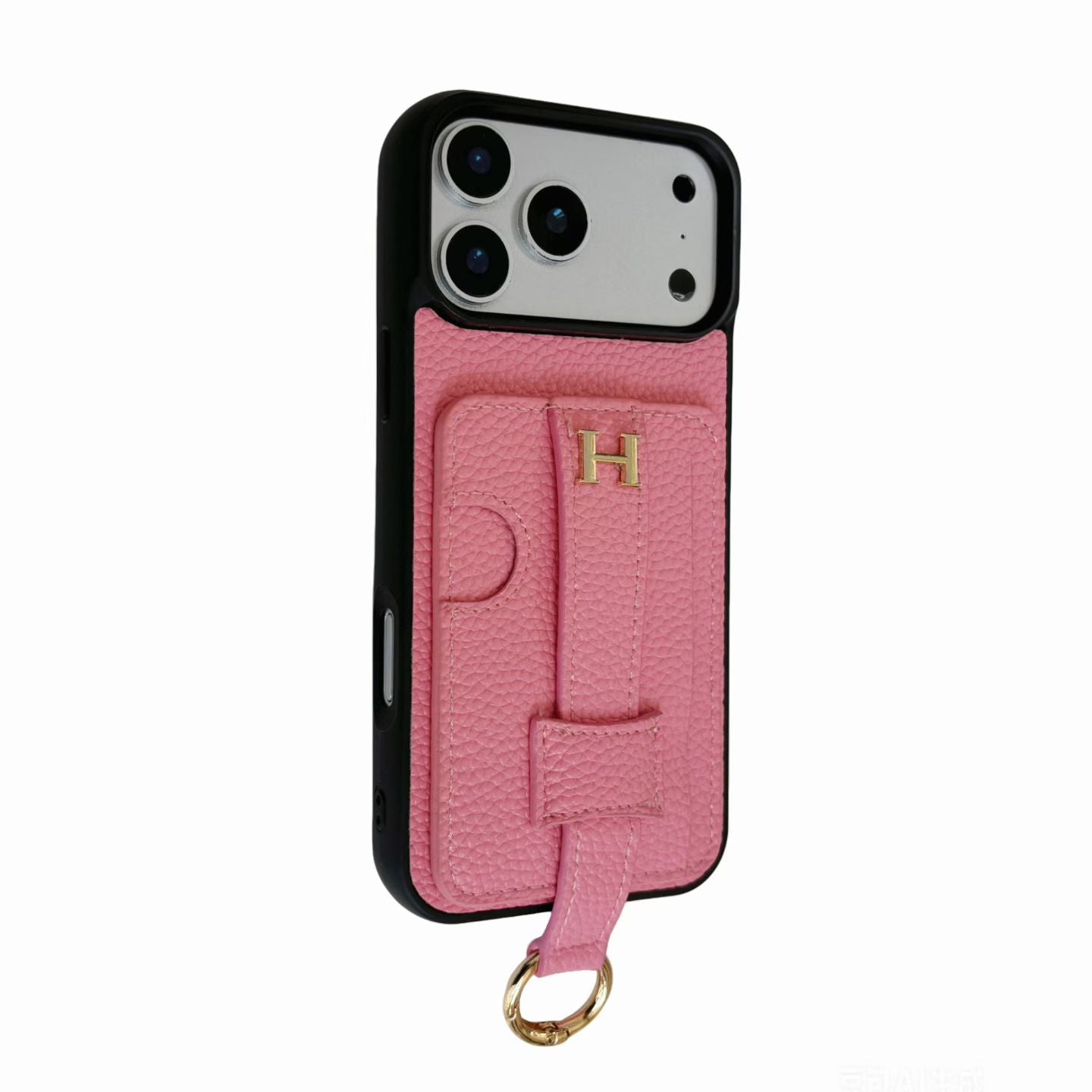 Hermès Leather-Style Wallet iPhone Case with Card Holder & Ring Grip – iPhone 13 to 17 Pro Max