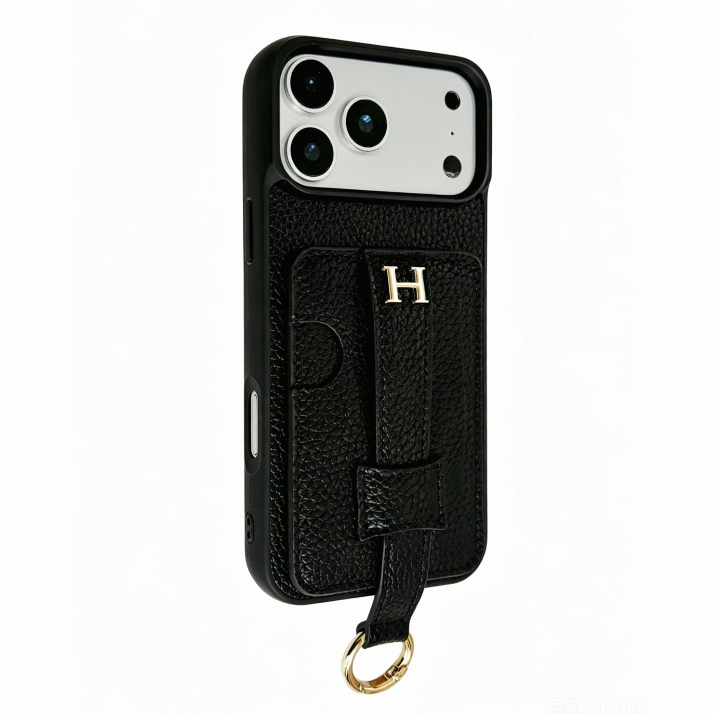 Hermès Leather-Style Wallet iPhone Case with Card Holder & Ring Grip – iPhone 13 to 17 Pro Max