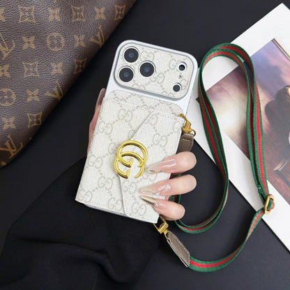 Gucci GG Crossbody Wallet iPhone Case with Card Slots – iPhone 13 to 17 Pro Max