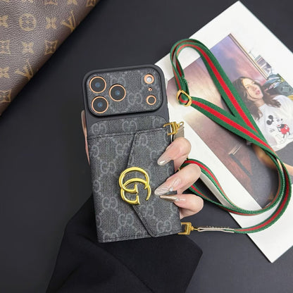 Gucci GG Crossbody Wallet iPhone Case with Card Slots – iPhone 13 to 18 Pro Max