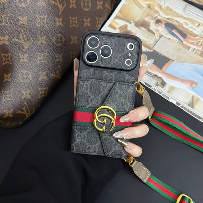 Gucci GG Crossbody Wallet iPhone Case with Card Slots – iPhone 13 to 17 Pro Max