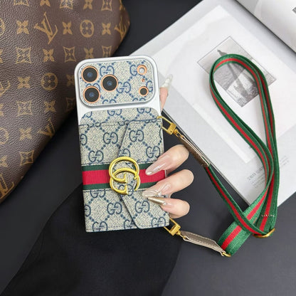 Gucci GG Crossbody Wallet iPhone Case with Card Slots – iPhone 13 to 17 Pro Max