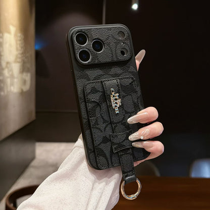 Coach Signature Wallet iPhone Case with Card Holder & Ring Grip – iPhone 13 to 17 Pro Max